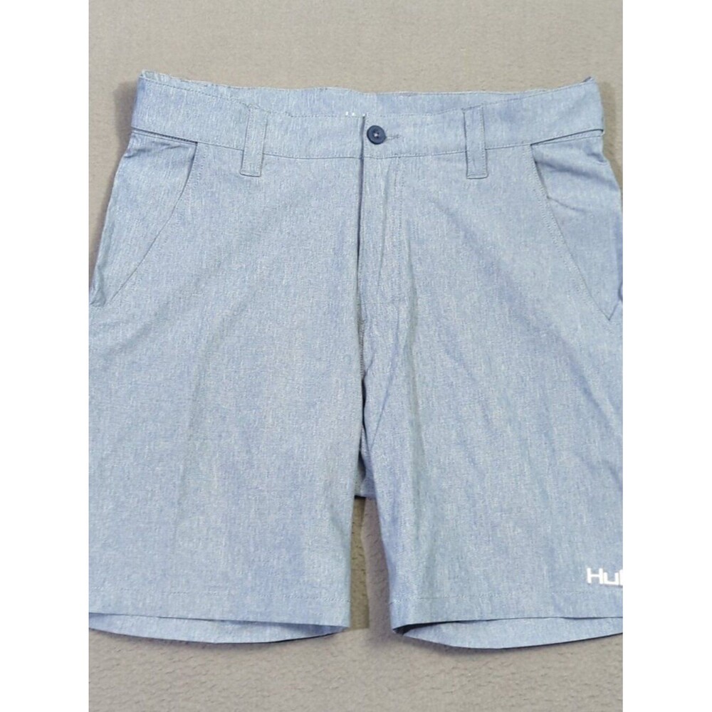 Huk Shorts Men's M Blue Beacon Performance Fishing Quick Dry Outdoor Casual